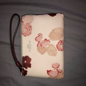 Coach floral wristlet